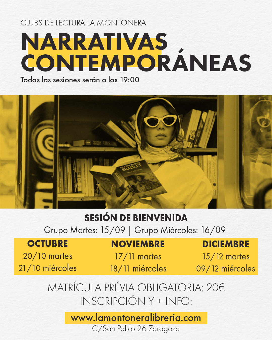 club lectura zaragoza narrativas contemporaneas